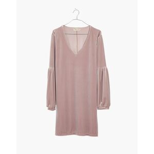 Madewell Velvet Balloon-Sleeve Party Dress in Pink Size XXS